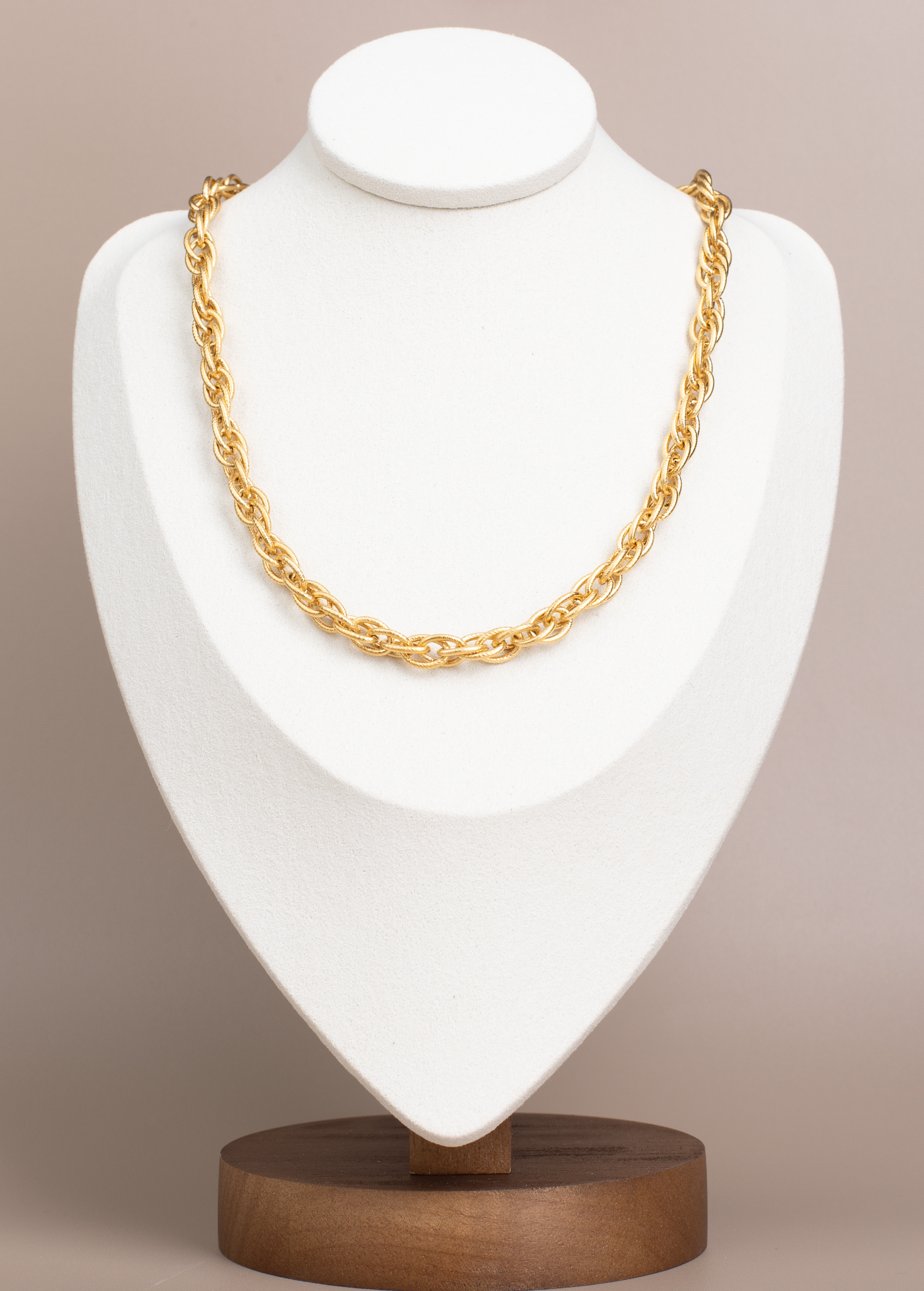 Gold Twisted Chain Necklace: Heavy Metal Style for Men & Women