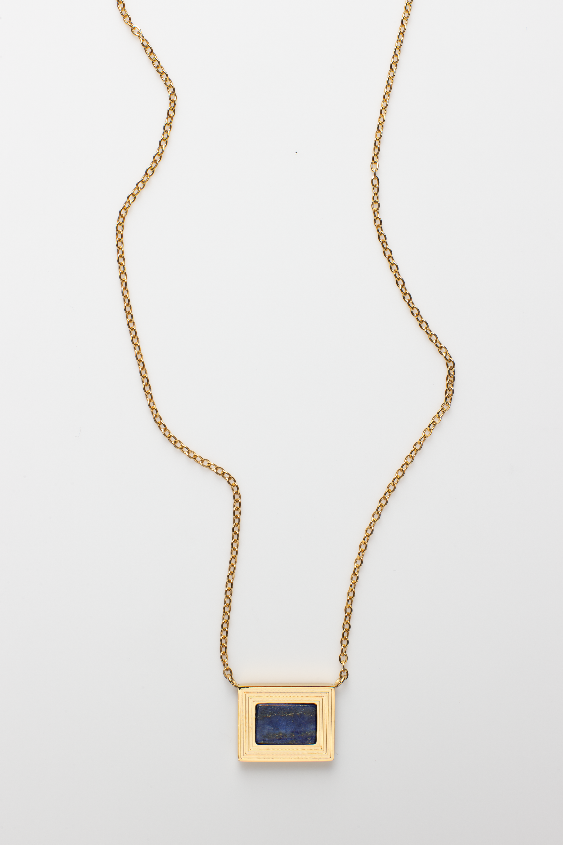 Artistic Simplicity Fashionable Lapis Lazuli Necklace in Gold - Casual