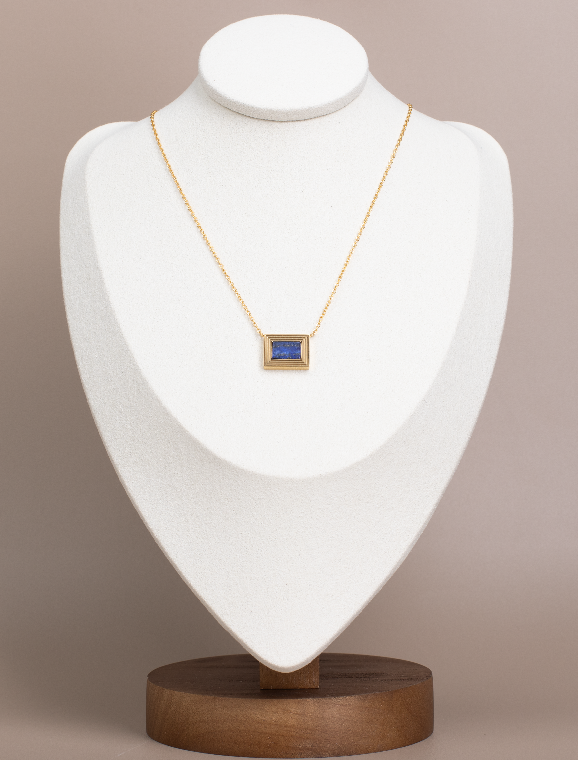 Artistic Simplicity Fashionable Lapis Lazuli Necklace in Gold - Casual