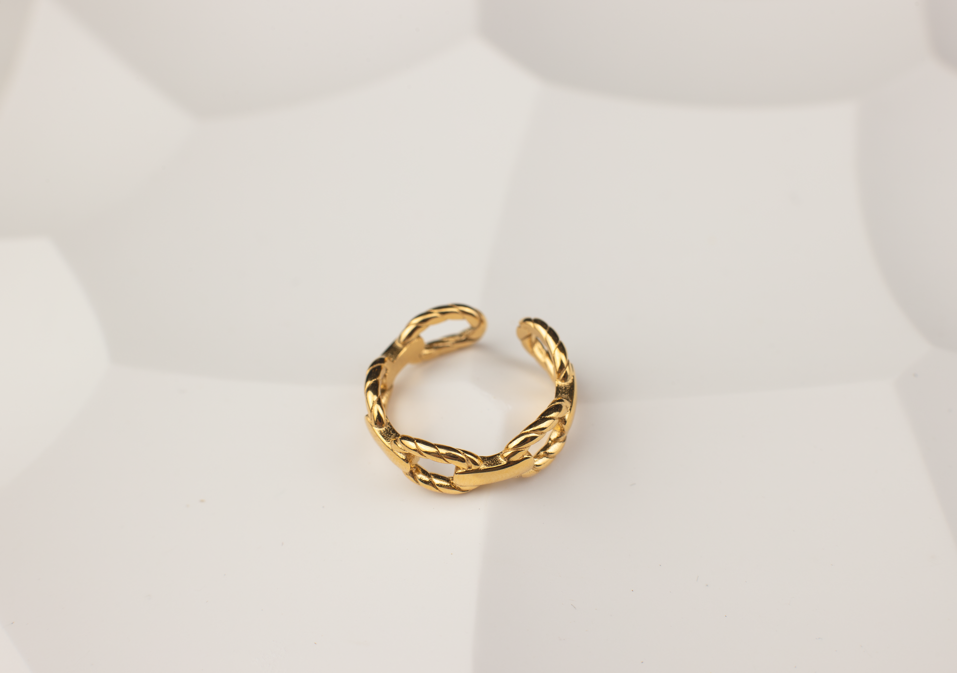 Gold Adjustable Ring: Embrace Elegant Simplicity with Hollow Design