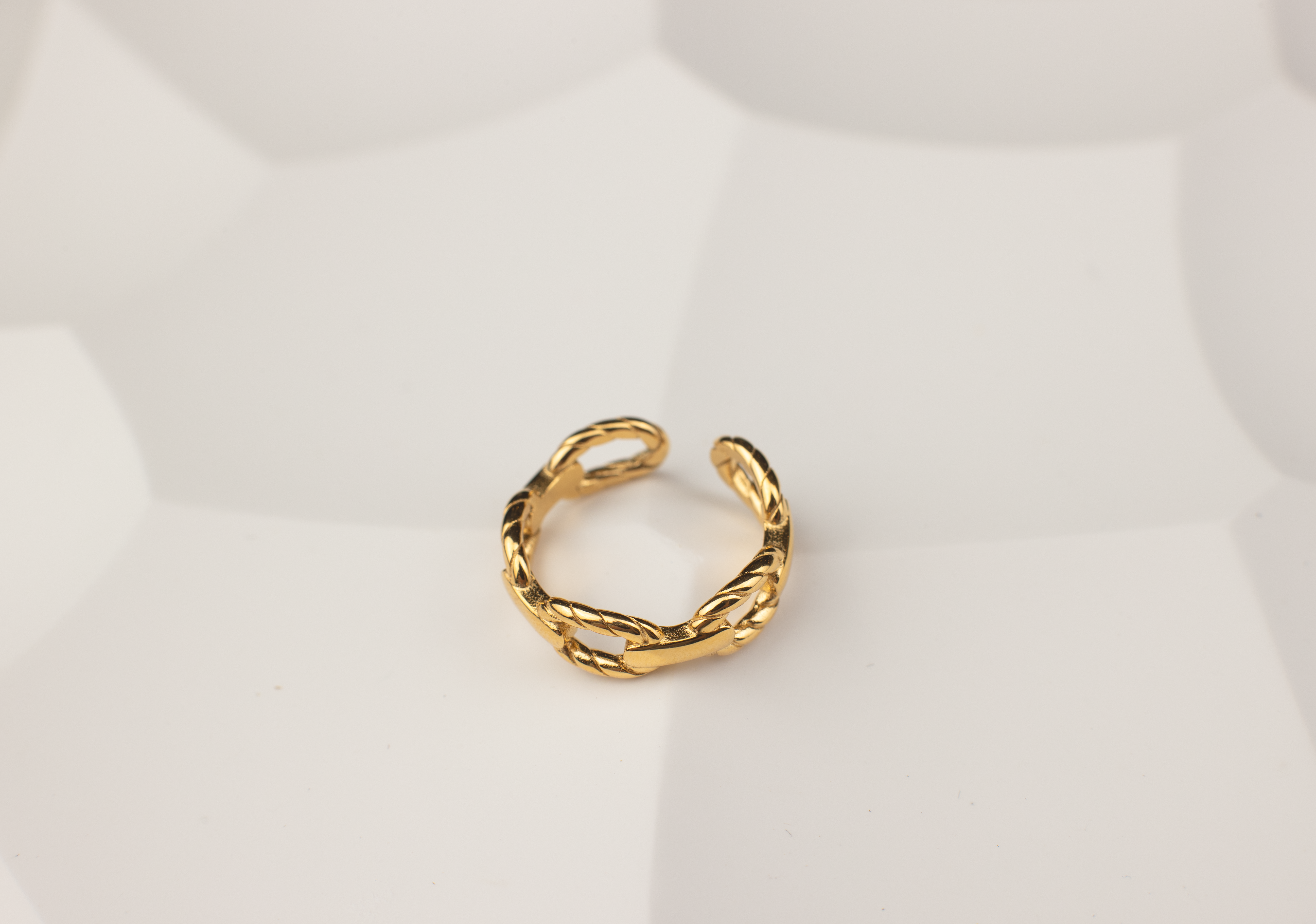 Gold Adjustable Ring: Embrace Elegant Simplicity with Hollow Design