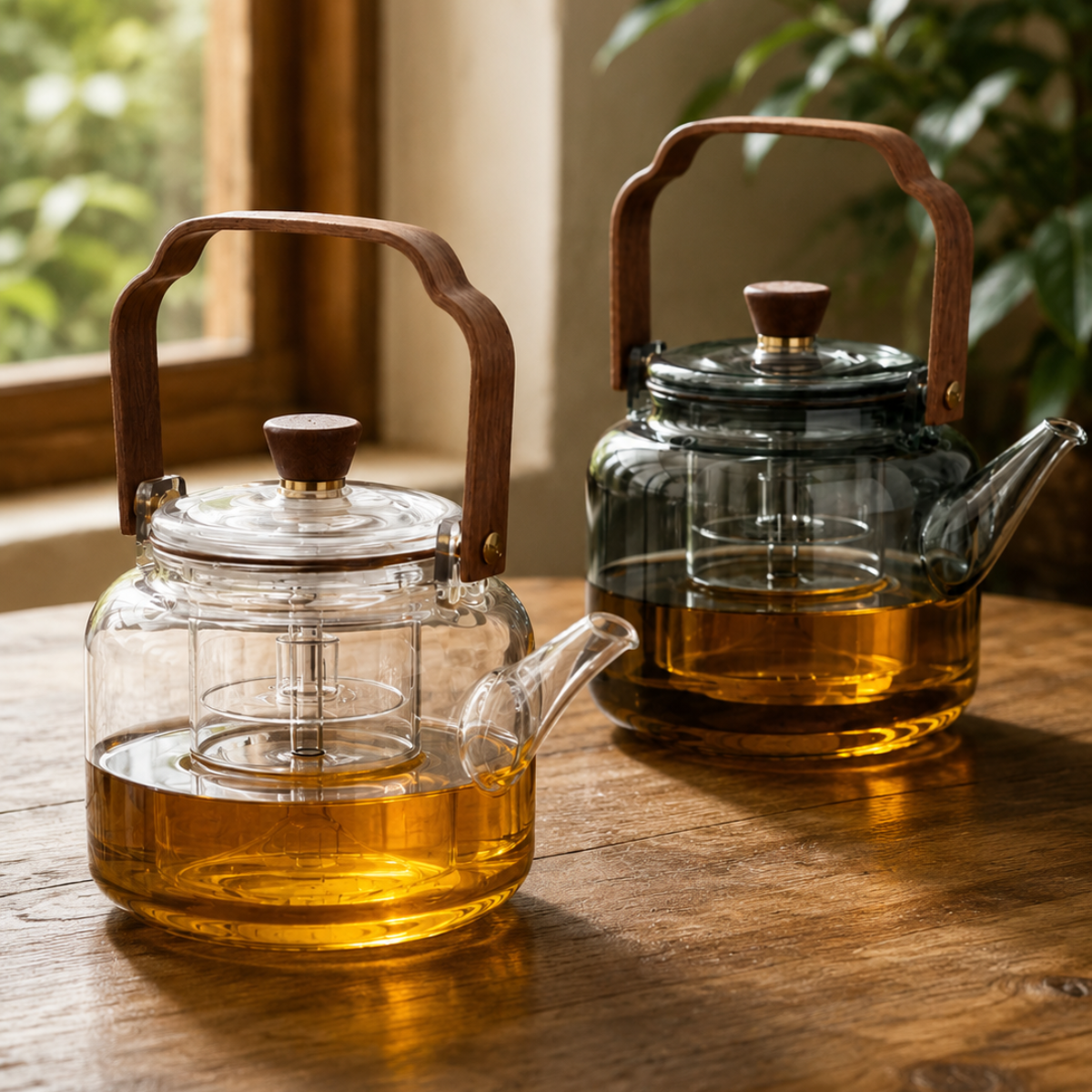 【加拿大团购】耐高温提梁壶 茶水分离茶壶 蒸煮泡茶具