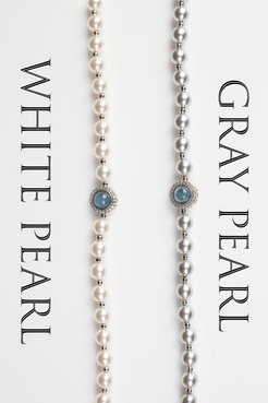 Adjustable in size, our bracelet offers both white and silver pearl options adorned with blue gemstones, exuding elegance and sophistication. Suitable for formal occasions and everyday wear, this women's bracelet makes an elegant gift choice.